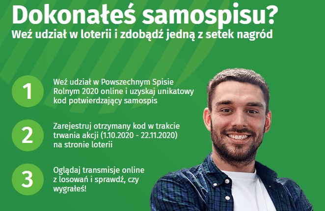 Loteria Powszechnego Spisu Rolnego 2020