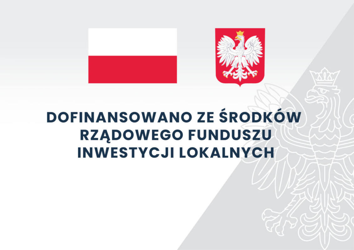 tablica z logo Rządowego Funduszu Inwestycji Lokalnych