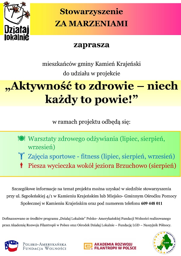 Plakat Ruch to zdrowie niech każdy to powie