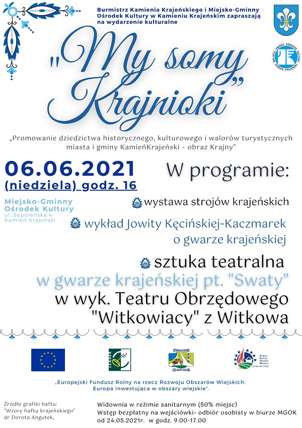 Plakat wydarzenie kulturalne w MGOK, promowanie walorów Krajny