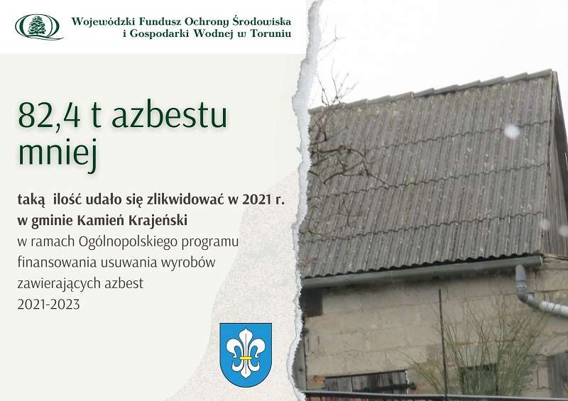 Usunięto ponad 82 tony azbestu
