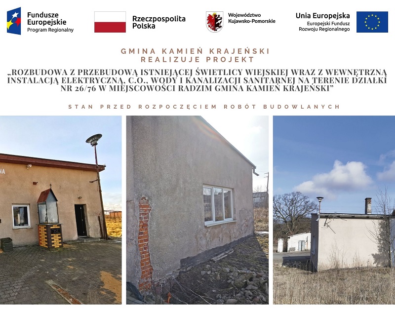 Świetlica w Radzimiu przed rozbudową