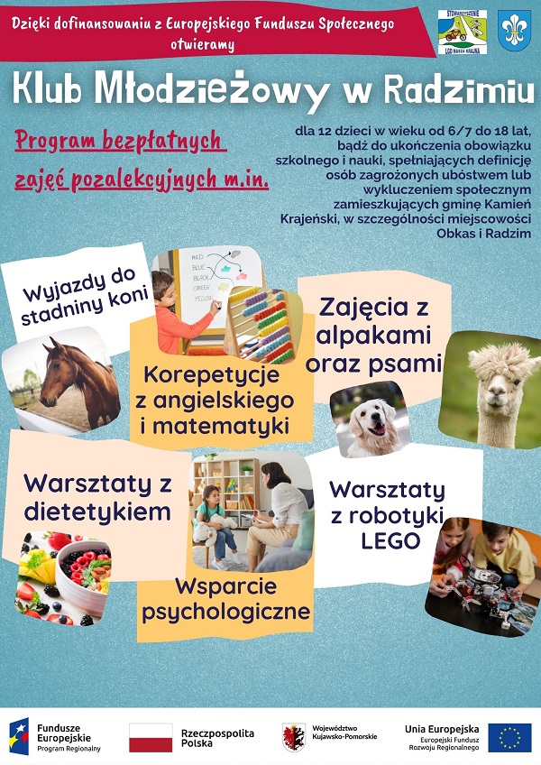Klub Młodzieżowy w Radzimiu plakat