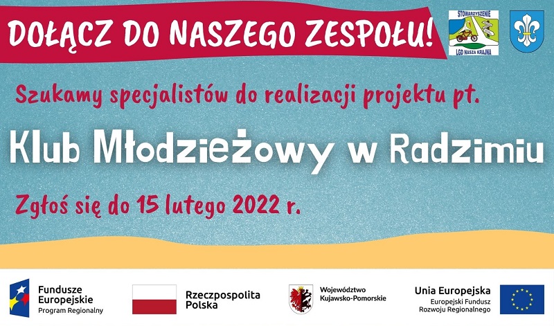 plakat informacyjny nabór personelu projektu