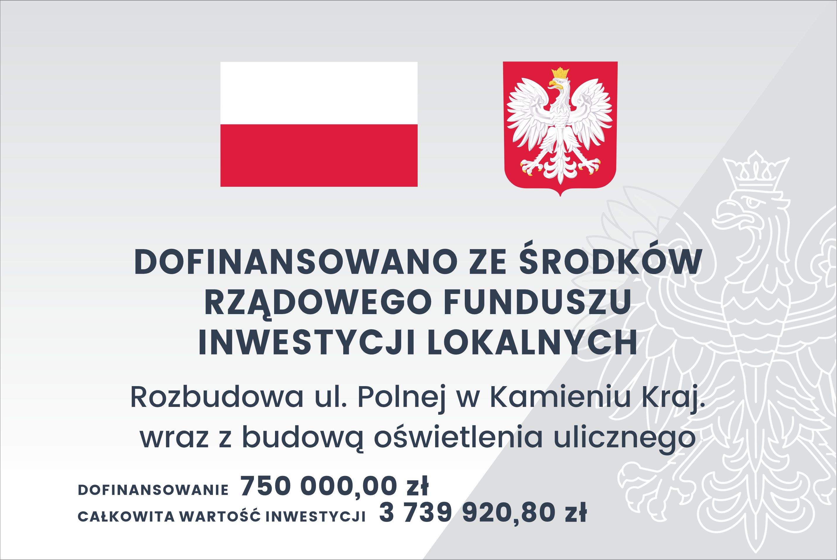 poprawka1 Tablica 80x120cm 2 szt. Rozbudowa ul. Polnej